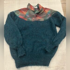 [M/L] WOOF DESIGN Newfoundland Canada Mohair Blend Sweater UNIQUE Rare